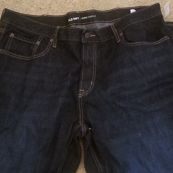 Old Navy Men's Dark Wash Loose Jeans - Picture 7 of 8